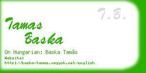tamas baska business card